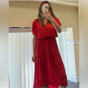 Elegant red silky dress from Zadig and voltaire